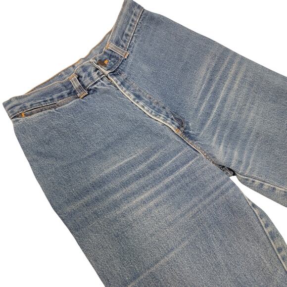 70s Vintage High Waist Wide Leg Chic Jeans 24 - Picture 2 of 11